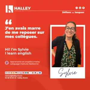 Visuel d'illustration avec une photo et une citation de Sylvie