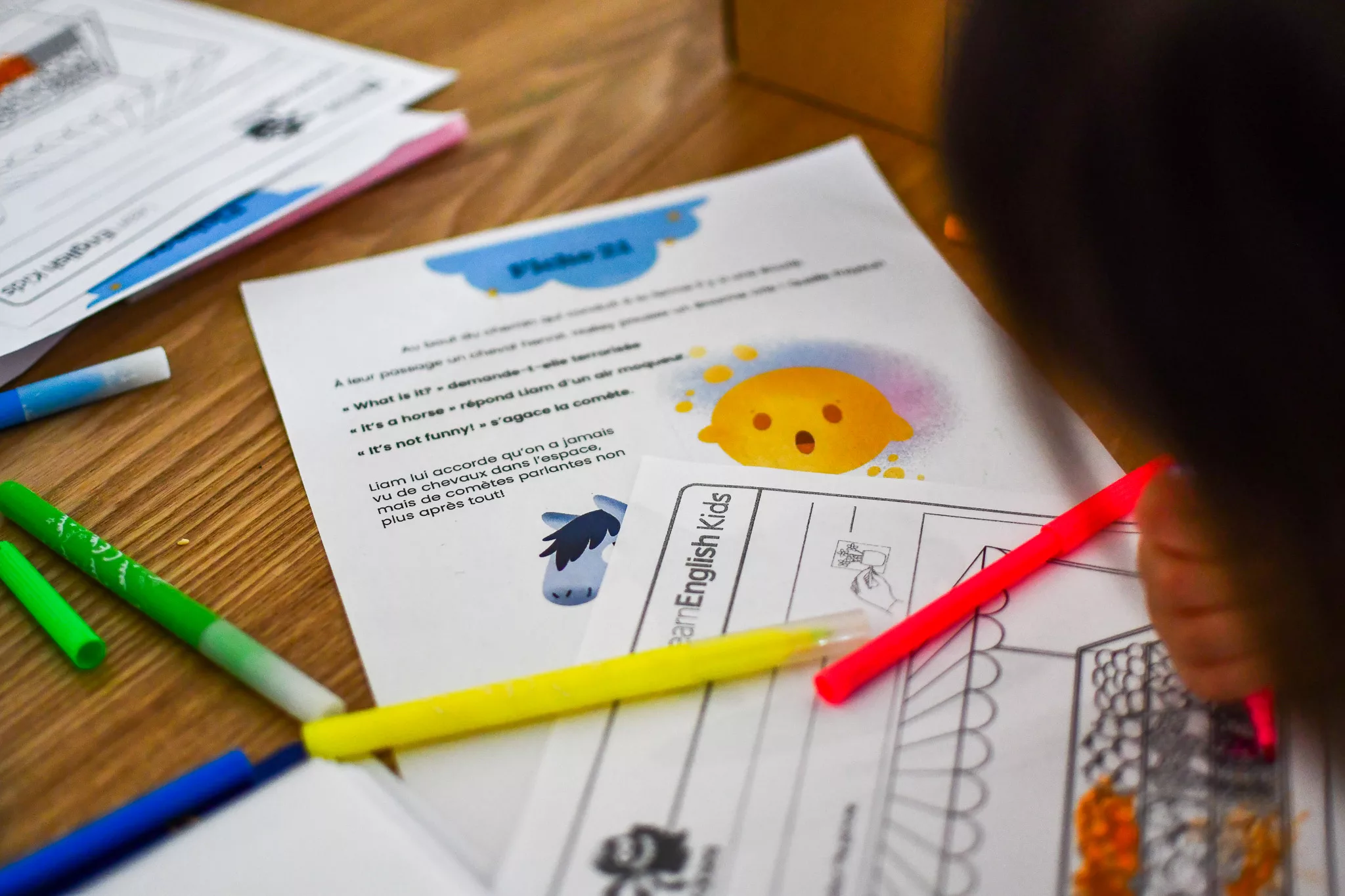 Atelier d'éveil à l'anglais avec la petite comète Halley