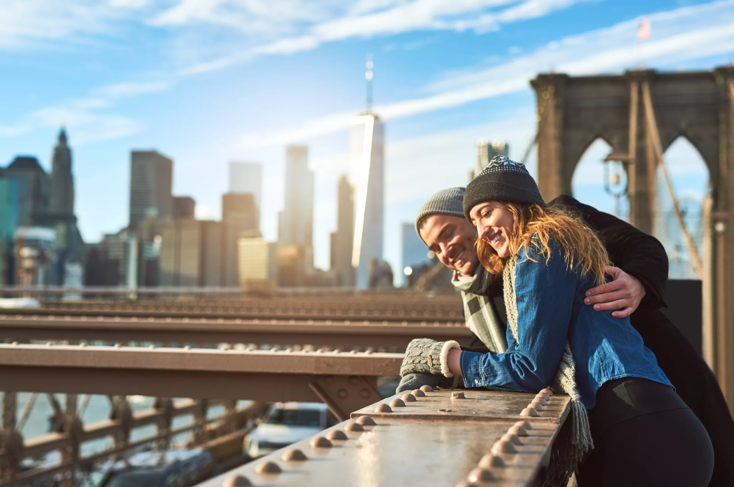 Couple admirant la vue à New-york
