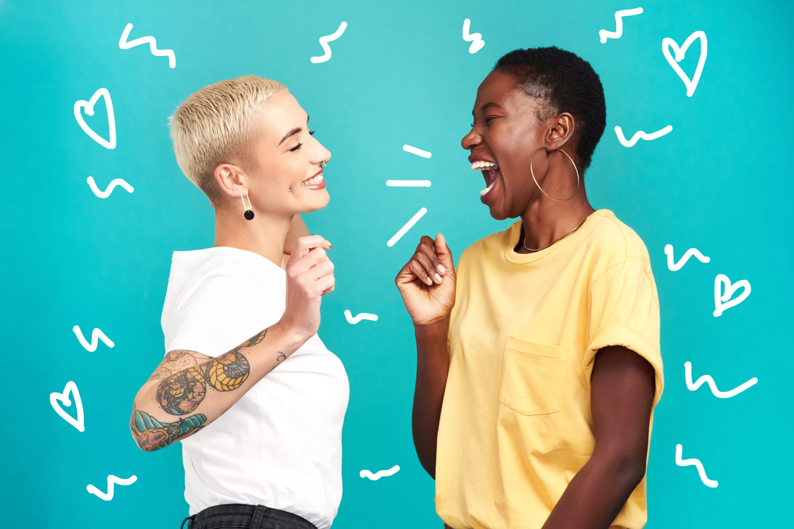 Deux femmes qui échangent et créé du lien en anglais